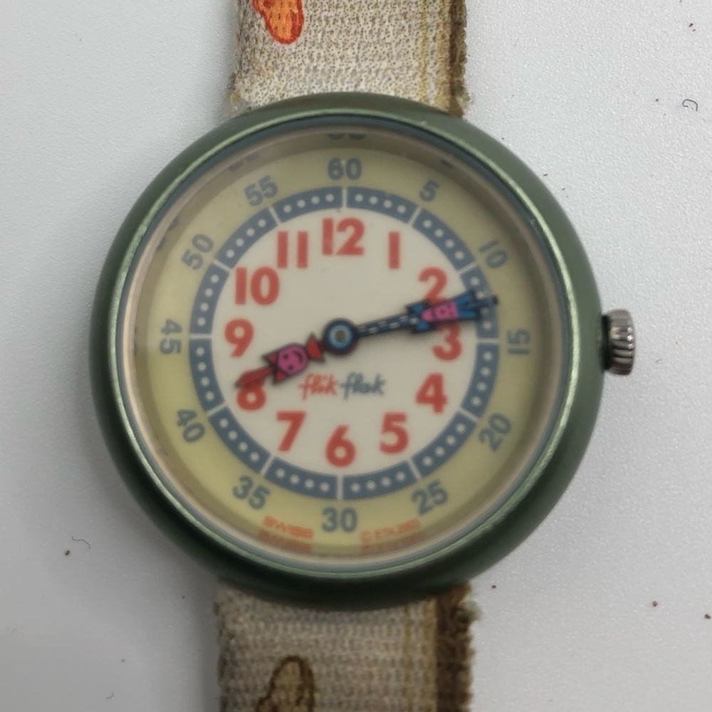 Vintage Flik Flak dinosaur watch